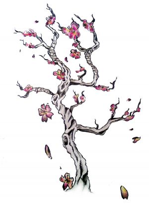 Free Cherry Blossom Tree Tattoo